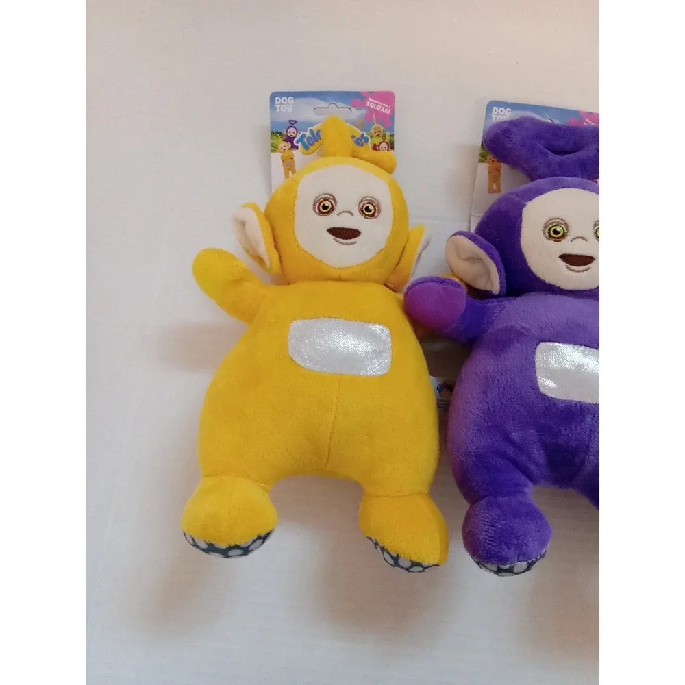 Teletubbies‎ Red Purple Yellow Plush Squeaky Fun Playful Dog Toy Bundle